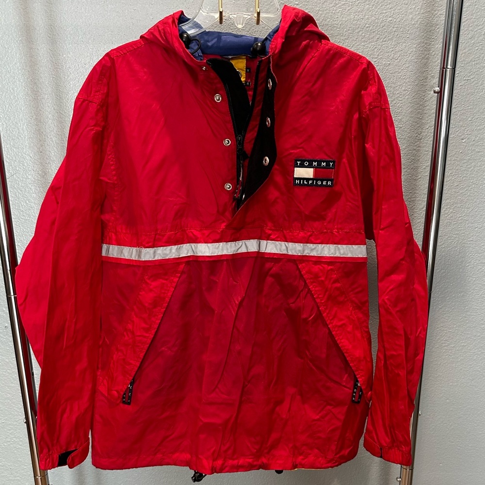 Vintage 90s Tommy Hilfiger Windbreaker Pullover Kids Size XL